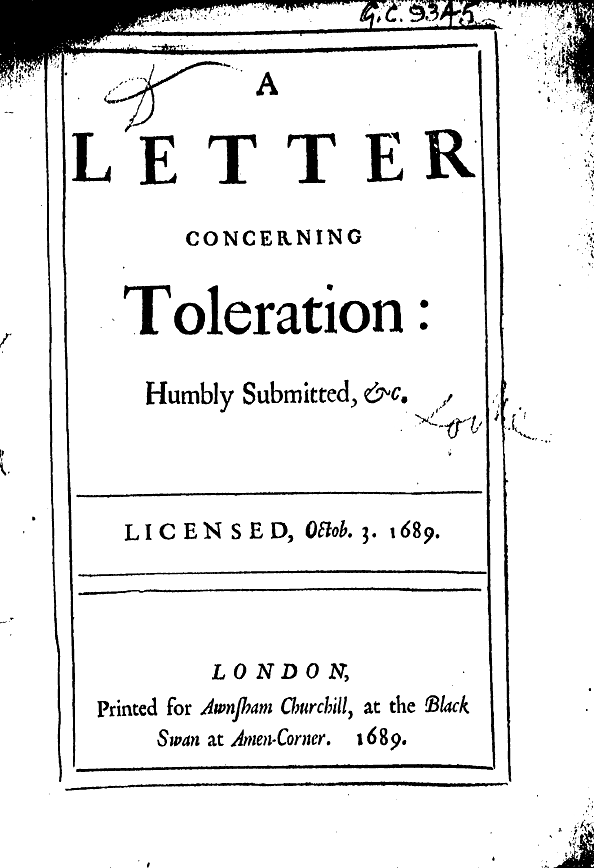 An essay concerning toleration